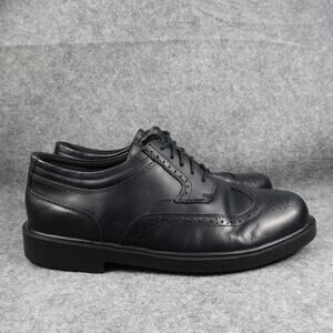 Deer Stags Shoes Mens 10.5W Derby Oxford Wingtip Black Formal Classic Comfort
